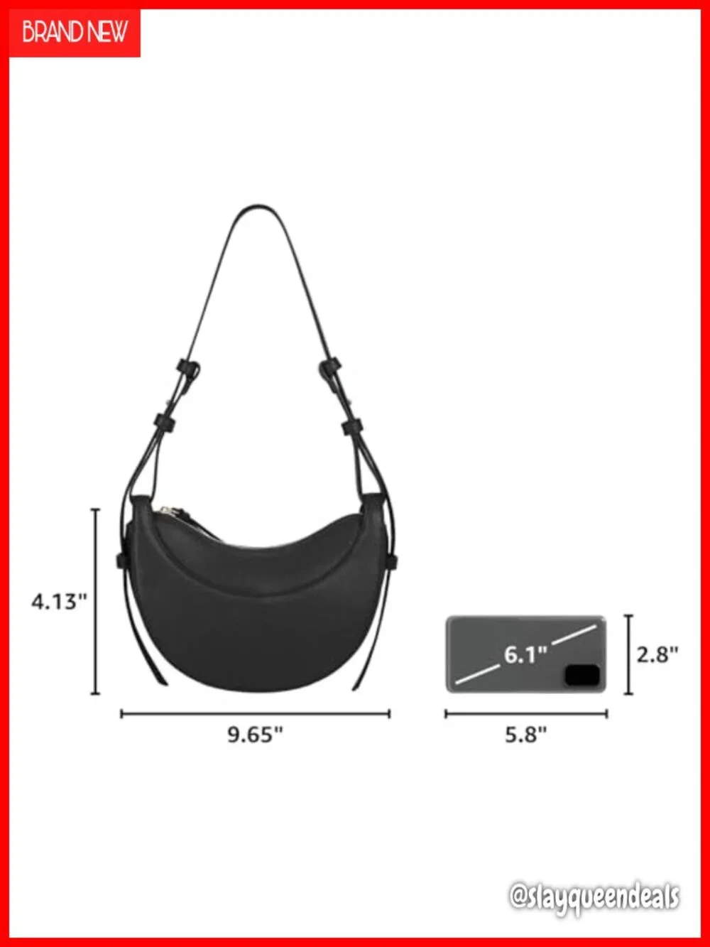 Faux Leather Saddle Bag Women Crescent Crossbody Hobo Shoulder Purse Trendy Y2K